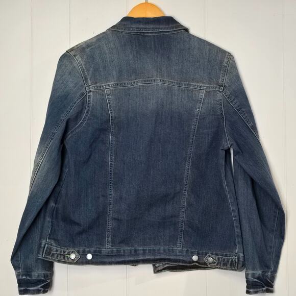 Bandolino Women's Embroidered Denim Jacket Sarah Size Medium Floral Boho Western - Picture 3 of 7